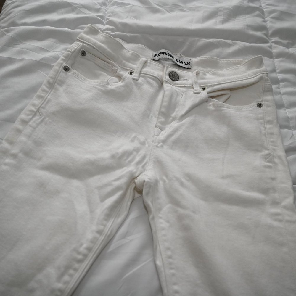 Express White Skinny Jeans Size 4 Regular (4R)